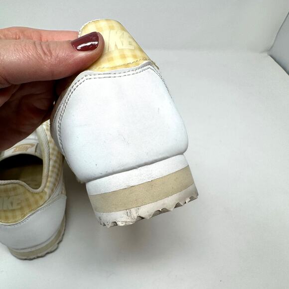 Nike Cortez QS Tan Gingham Sneakers Shoes Womens 10 Check Normcore Preppy Retro - Picture 6 of 9